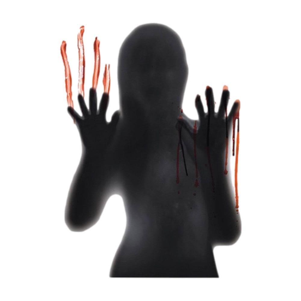 Design de impressão de mão sangrenta de adesivos de janela de Halloween