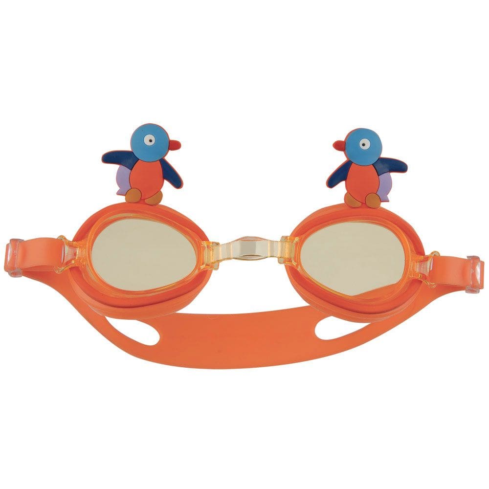 Óculos de Natação Infantil Antiembaçante Pinguim Laranja Mor