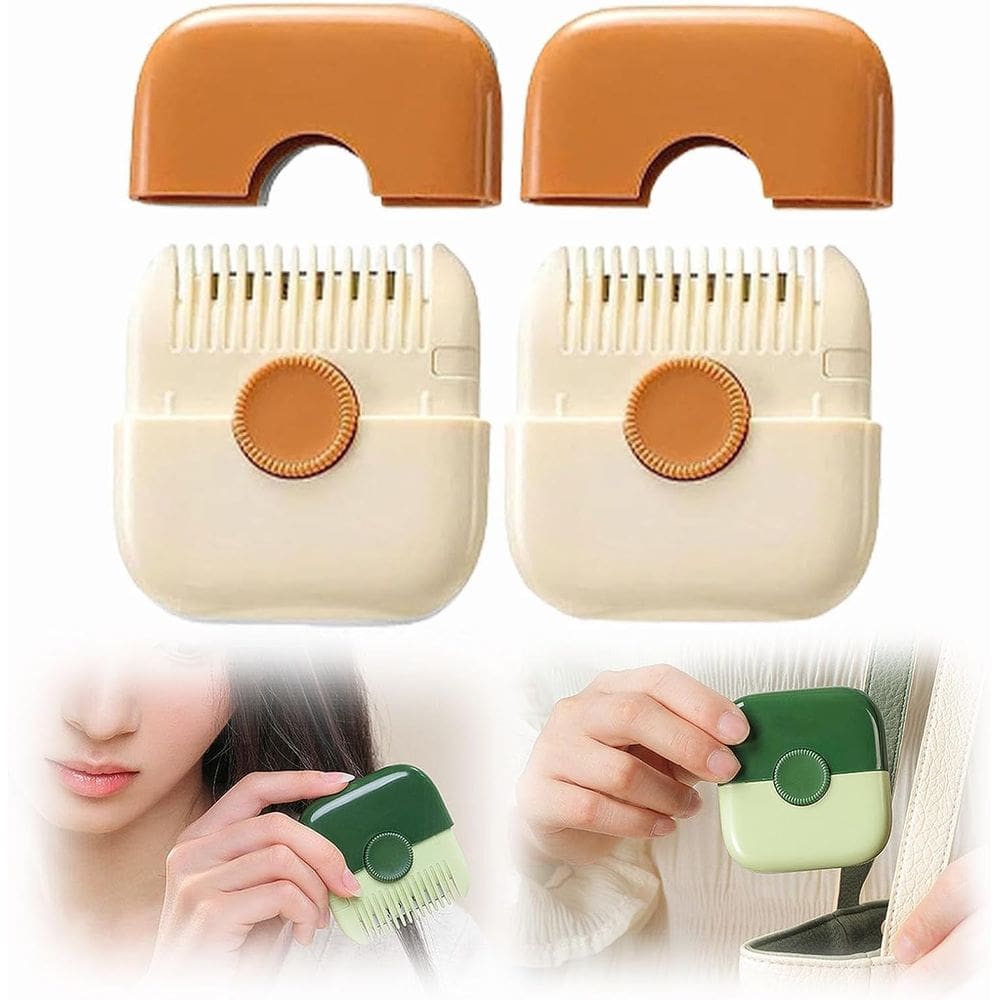 Aparador de cabelo 2 em 1 para aparar e arrumar o cabelo Bangs Orange