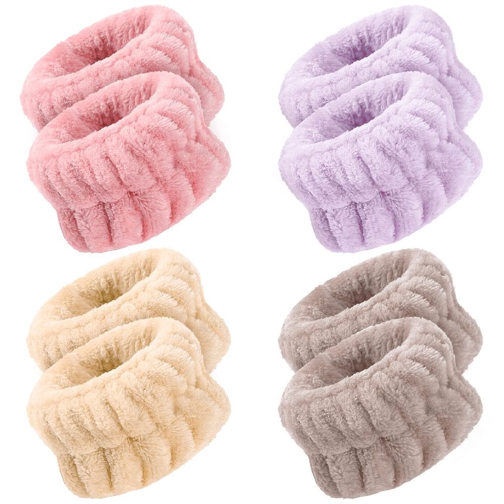 Pulseiras ORIGHT para lavar o rosto, microfibra, 8 peças femininas