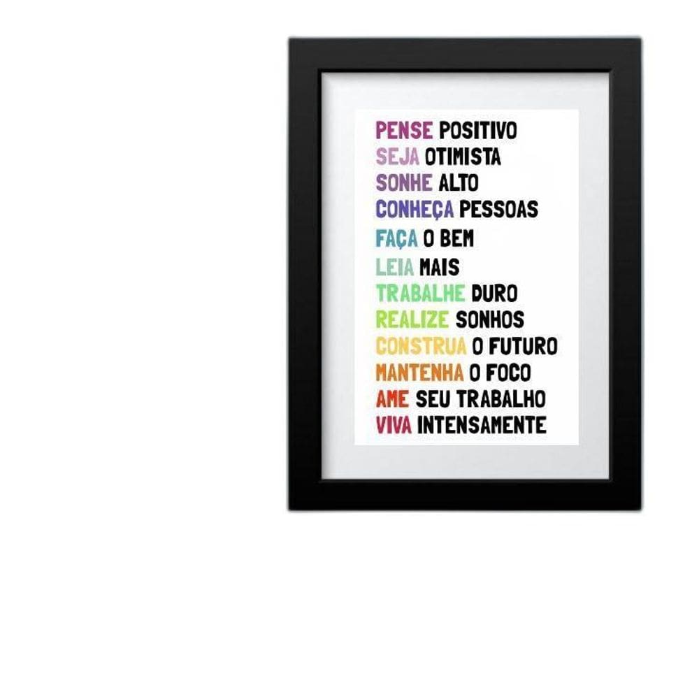 Quadro Pense Positivo - 60X48Cm