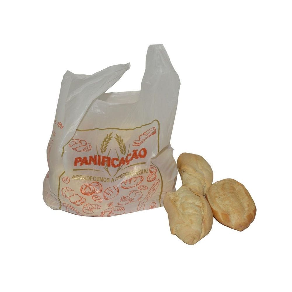 Sacola Plástica Pequena Impresso Panificação Padaria 30X45Cm