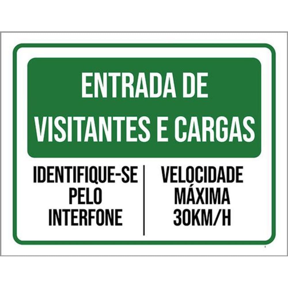 Kit 5 Placas Entradas Visitantes Cargas Interfone 36X46