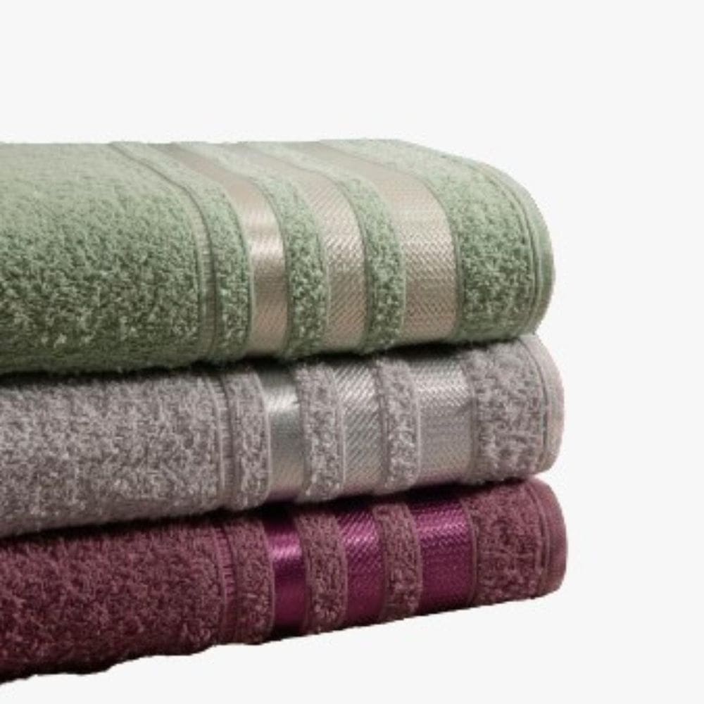 Jogo Com 3 Toalhas De Banho Marselha 70X140Cm 100% Algodão