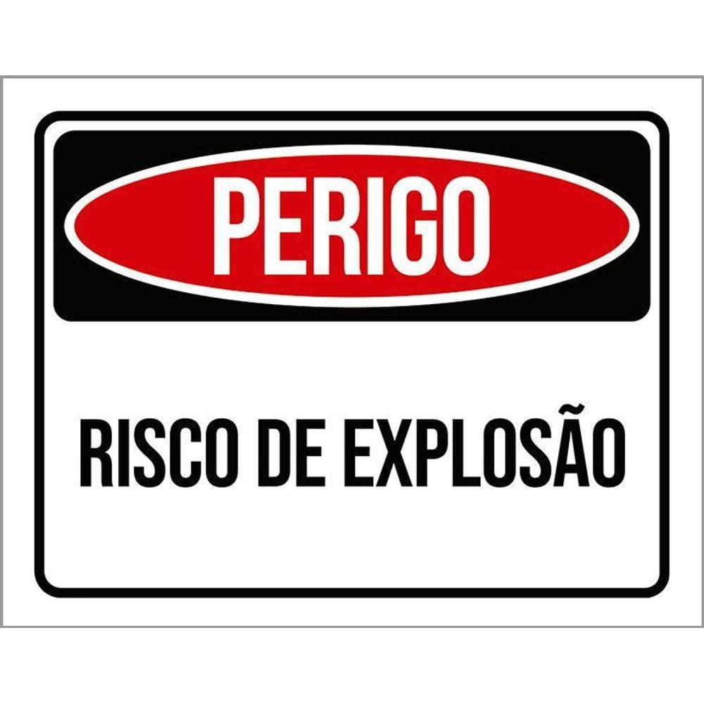 Placa Perigo Risco De Explosão 36X46