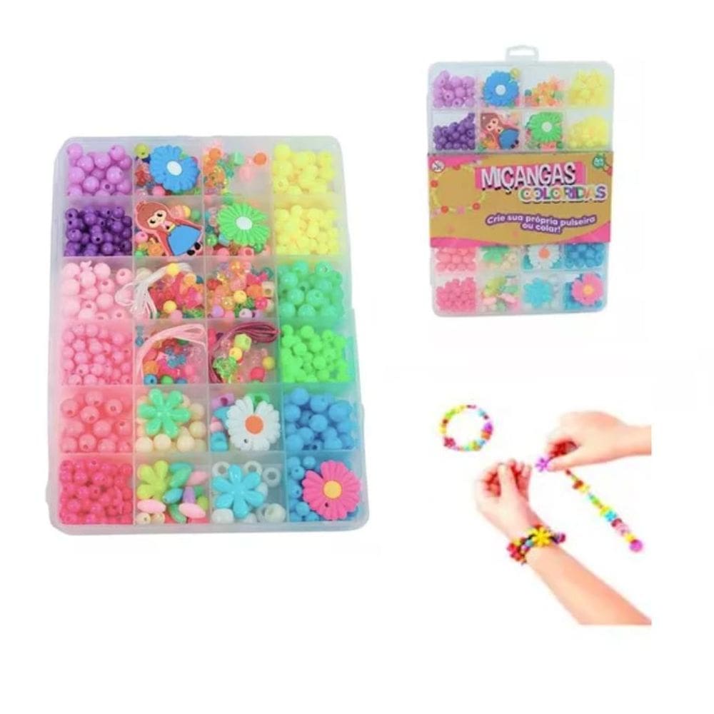Kit Bijuteria Joalheria Miçanga Pedraria Pulseira Artesanato