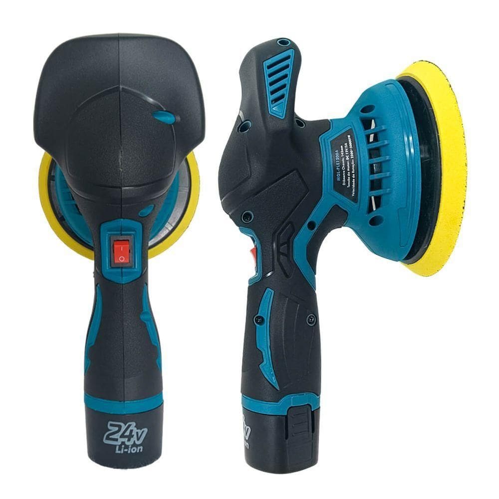 Lixadeira Politriz Automotiva Com Acessorios 24v Recarregavel Maquina De Polir Carros Profissional