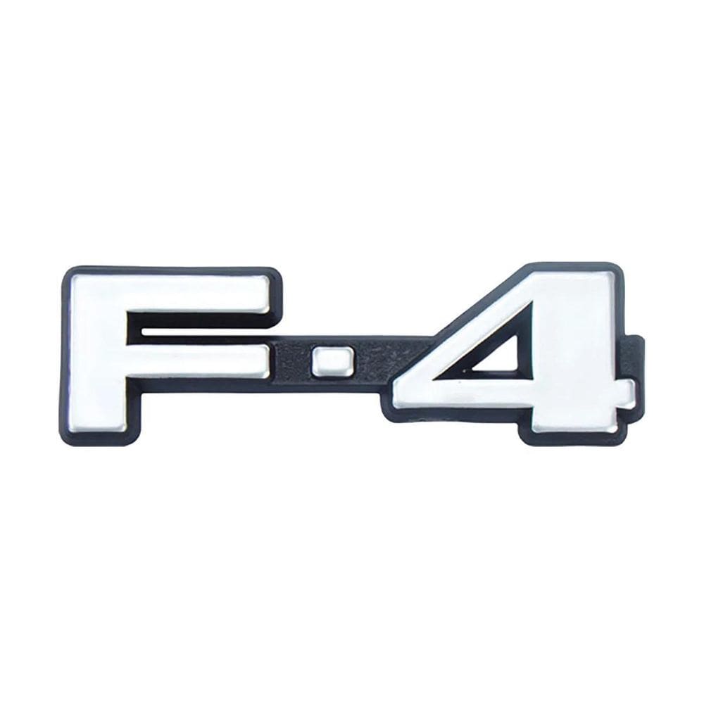Emblema F-4 Paralama Ford F4000 Até 1992 Cinza Cromado Novo