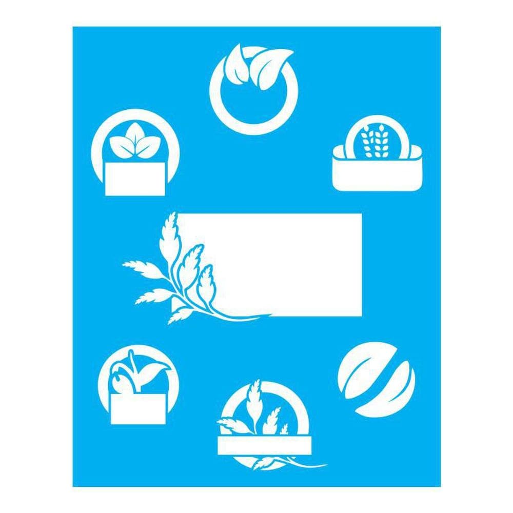 Stencil Tamako Emblemas - 20X25Cm - Ref B163