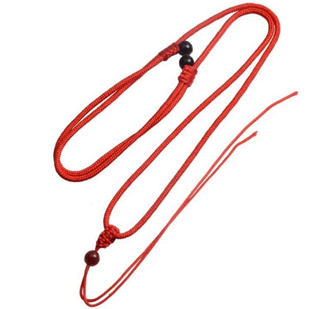 Colar WOIWO Crystal Agate, pingente, corda de nylon, vermelho 72 cm