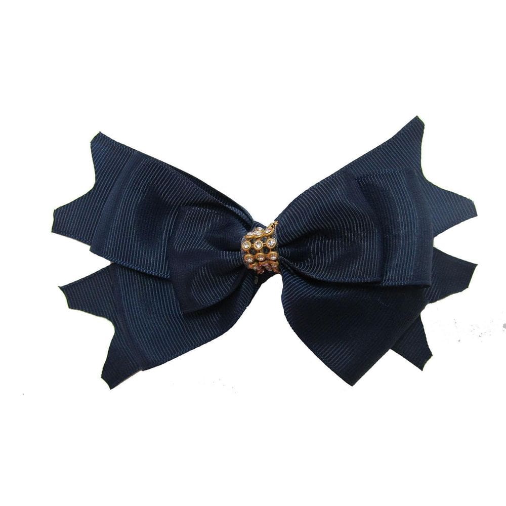 Laço Azul Escuro De Cabelo Adulto Elegante De Luxo-No