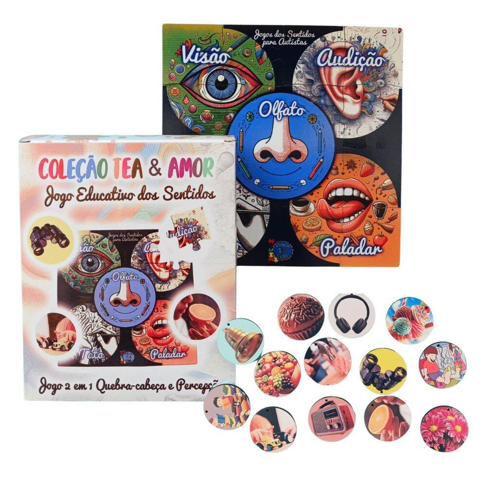 Jogo Desafio Dos Sentidos Aventura Sensorial Em Mdf Crianças