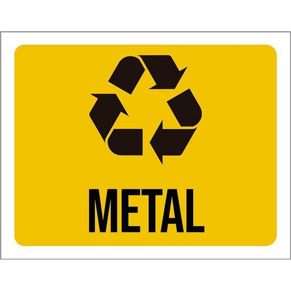 Placa Sinalização Reciclagem Metal 36X46