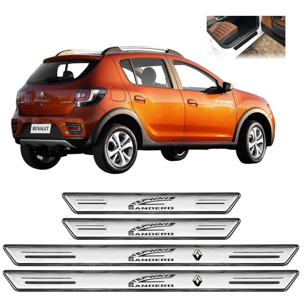 Soleira De Porta Platinum Sandero Stepway 2009 A 2025 Prata
