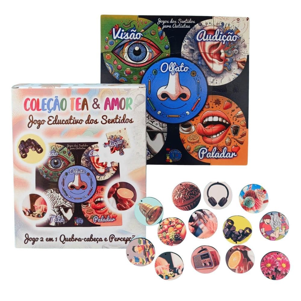 Jogo Desafio Dos Sentidos Aventura Sensorial Em Mdf Crianças