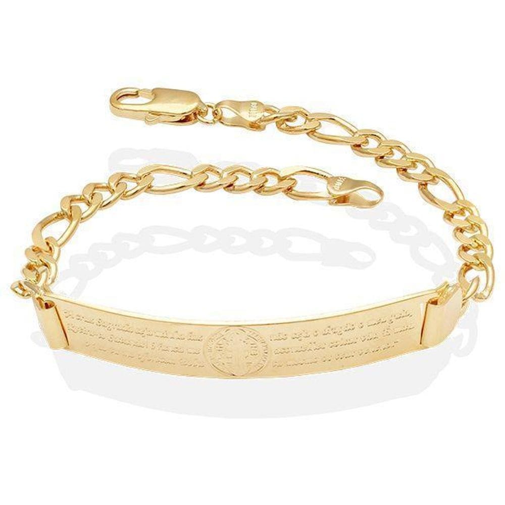 Pulseira Corrente 3X1 Chapa São Bento 20Cm