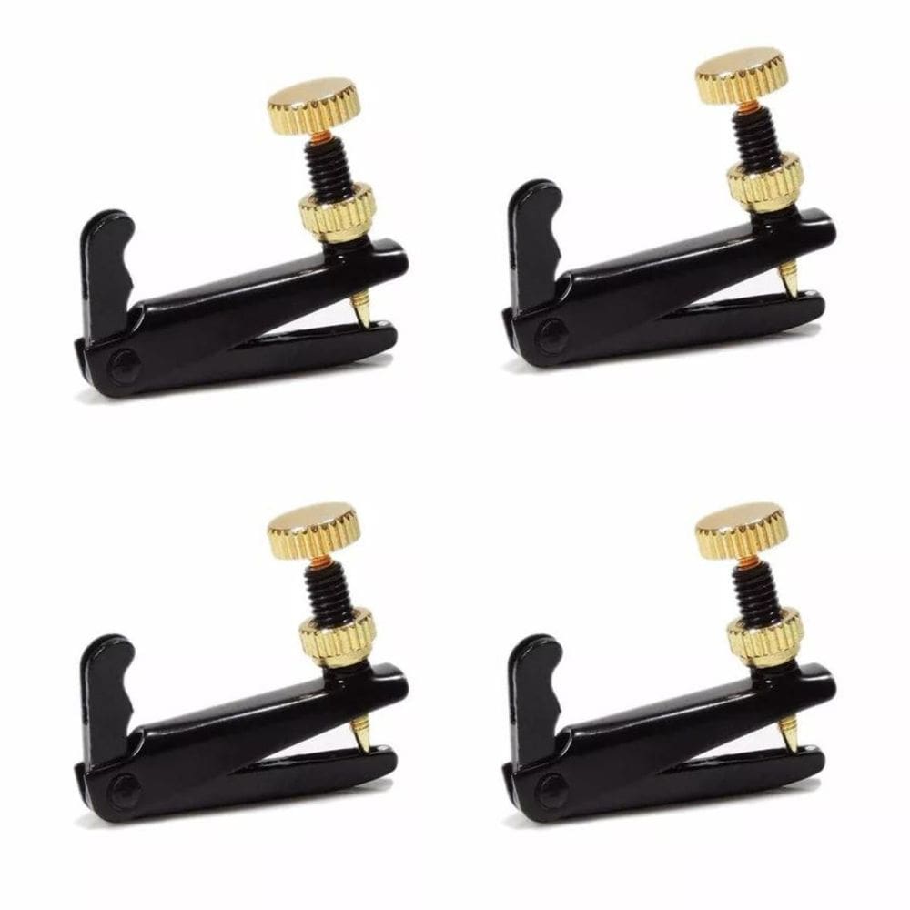 Micro Afinador Violino Svn-03 Preto E Dourado Kit Com 4