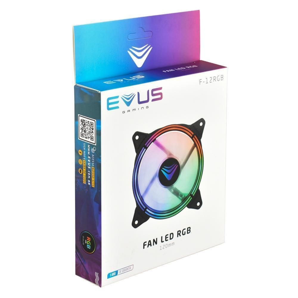 Cooler Gamer Evus F-12Rgb Fan 12Cm Com Led Rgb