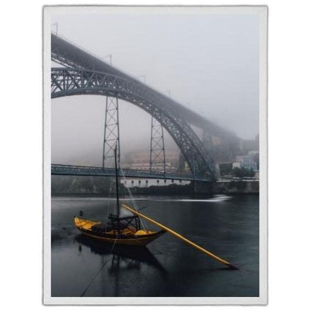 Quadro Decorativo Porto Portugal 33X24Cm Madeira Branca