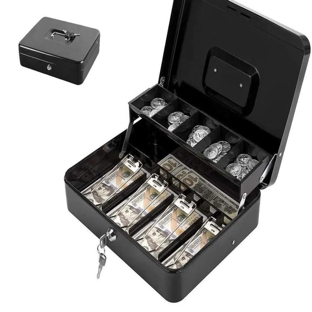 Gaveta Dinheiro Portátil Caixa Cofre Porta Joias Abertura