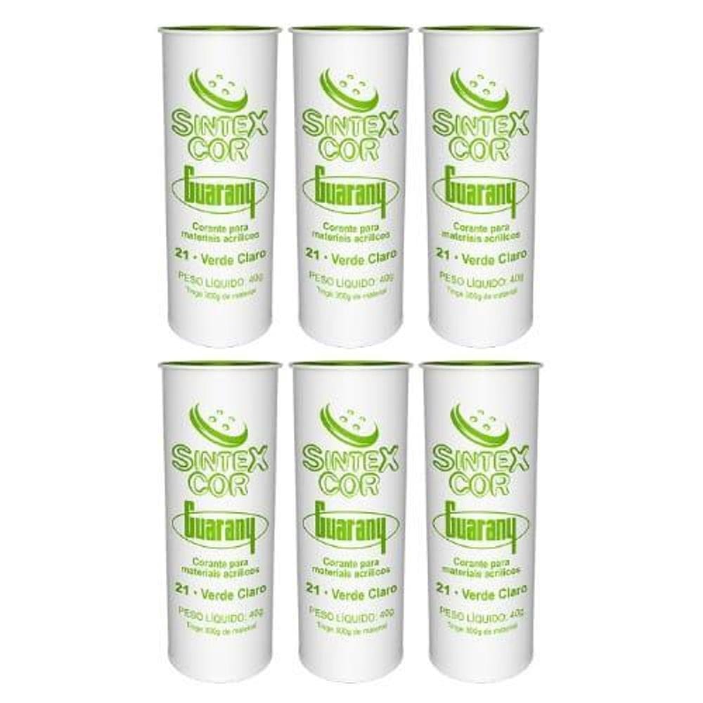 Corante Materiais Acrílicos Sintexcor Guarany 6U Verde Claro