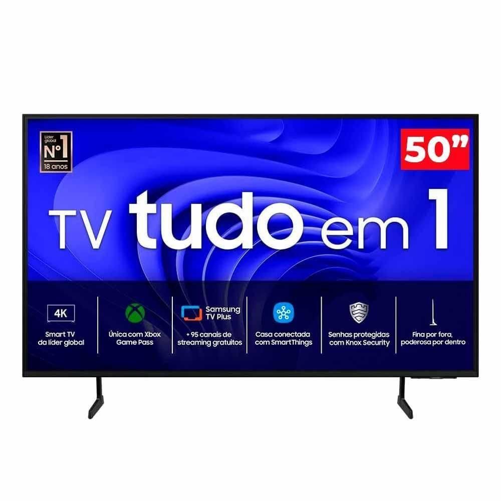 Smart TV Samsung 50” UHD 4K 50DU7700 com Xbox Game Pass, IA Energy Mode e Alexa Built-in