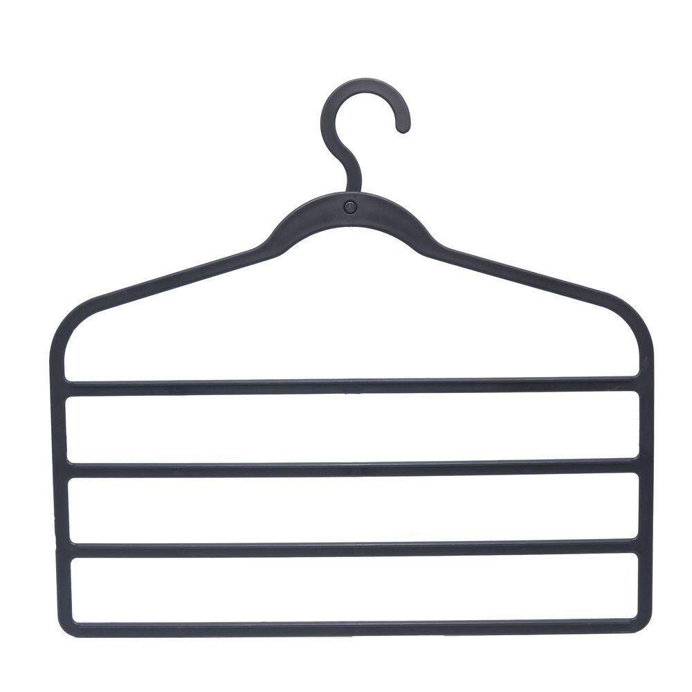 Cabide 4 Divisórias Plástico Plasvale Cinza