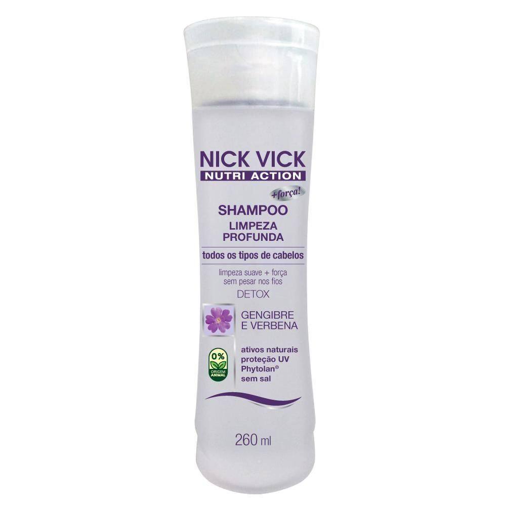 Shampoo Limpeza Profunda Nick Vick Nutri Action 260ml