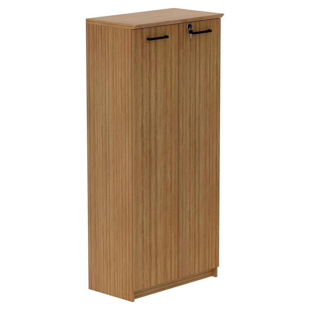 Armario Para Escritorio 02 Portas Com Chave Me4198 Amendoa Tecno Mobili Amendoa