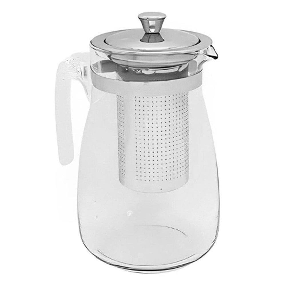 Bule Chaleira de Vidro com Infusor e Alça de Acrílico 950ml