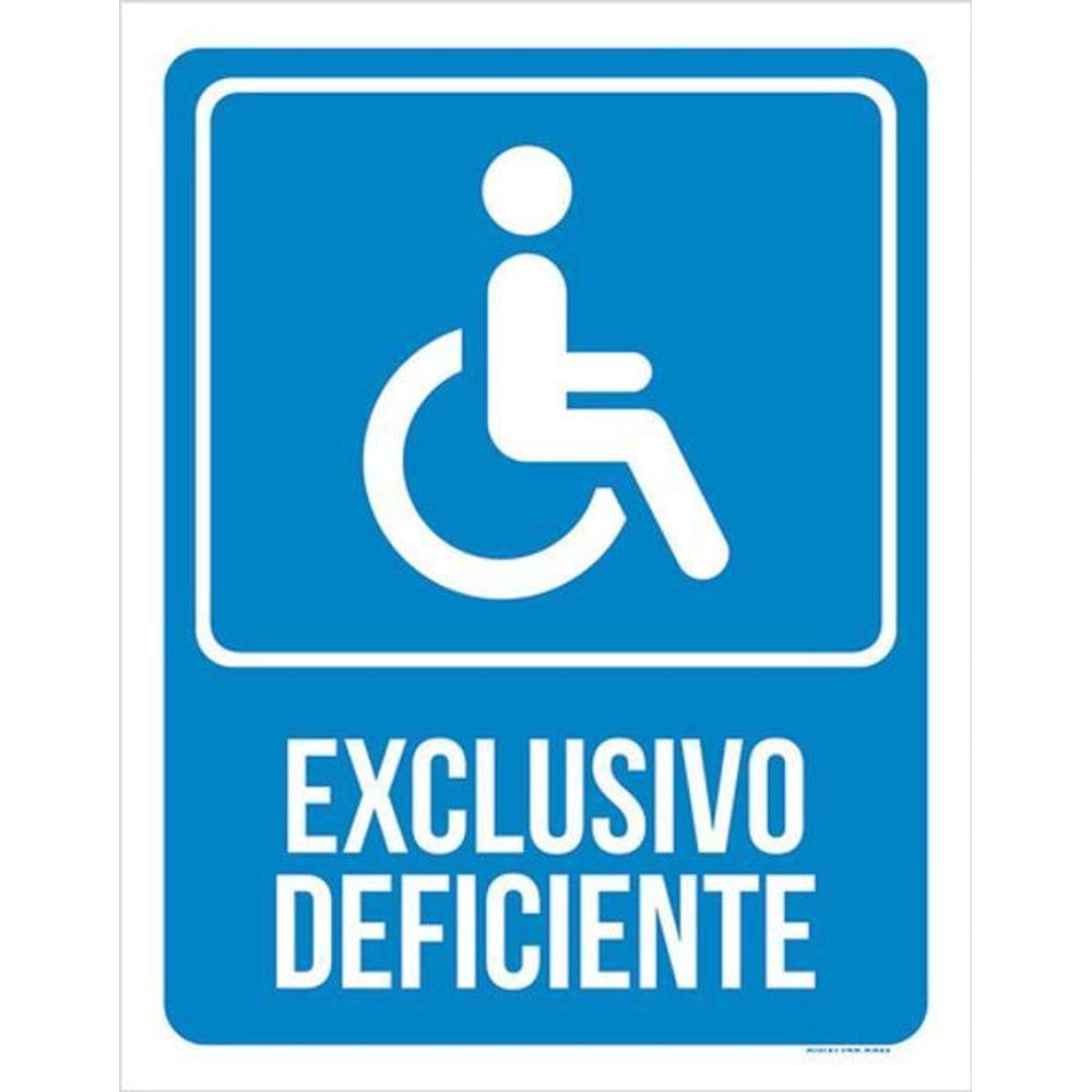 Kit 3 Placas Exclusivo Deficiente Azul 36X46