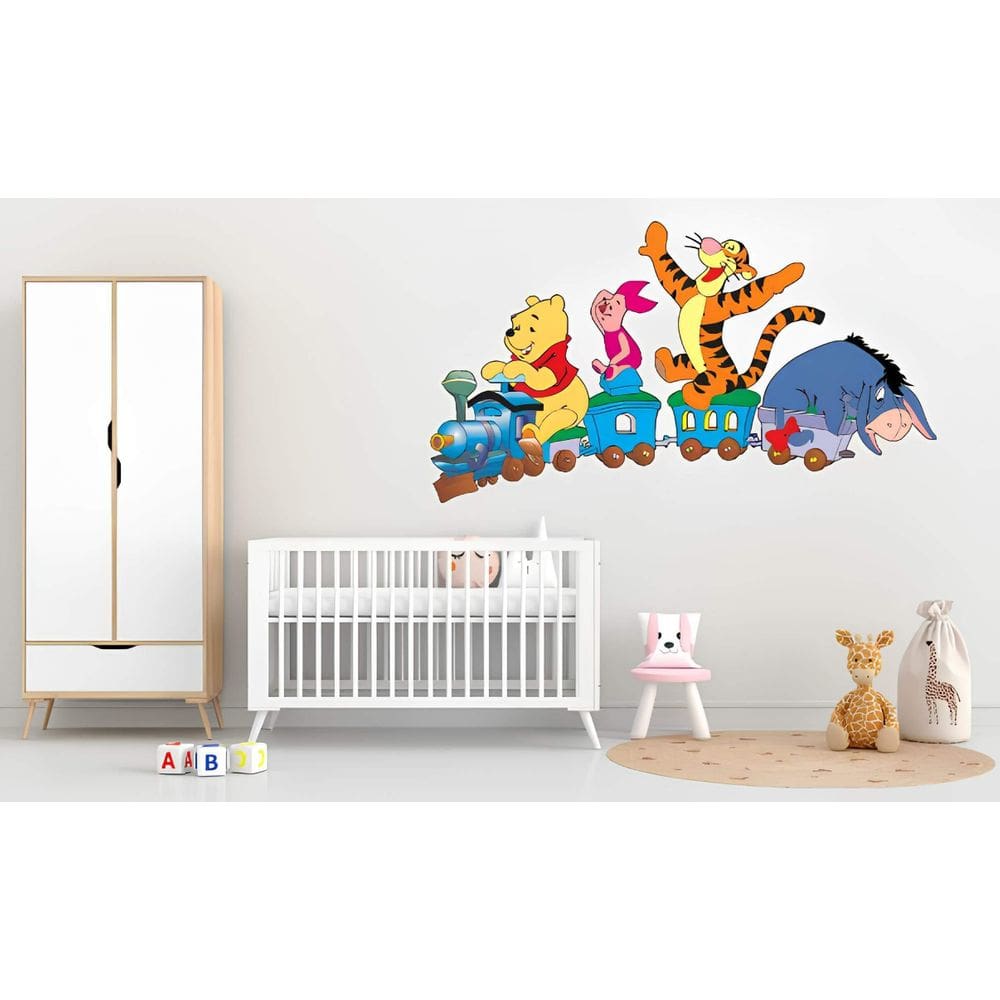 Adesivo De Parede Turma Do Pooh No Trenznho