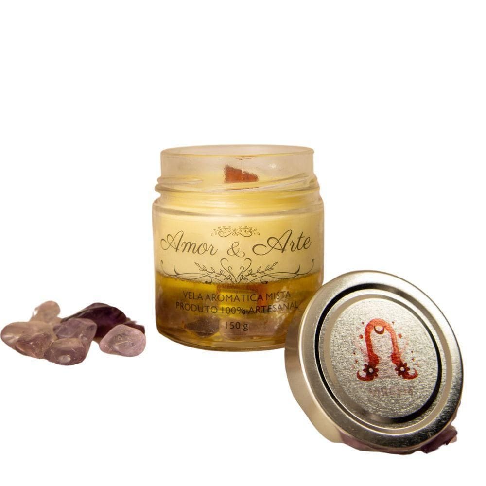 Vela Aromática Artesanal Premium Linha Zodíaco 150G