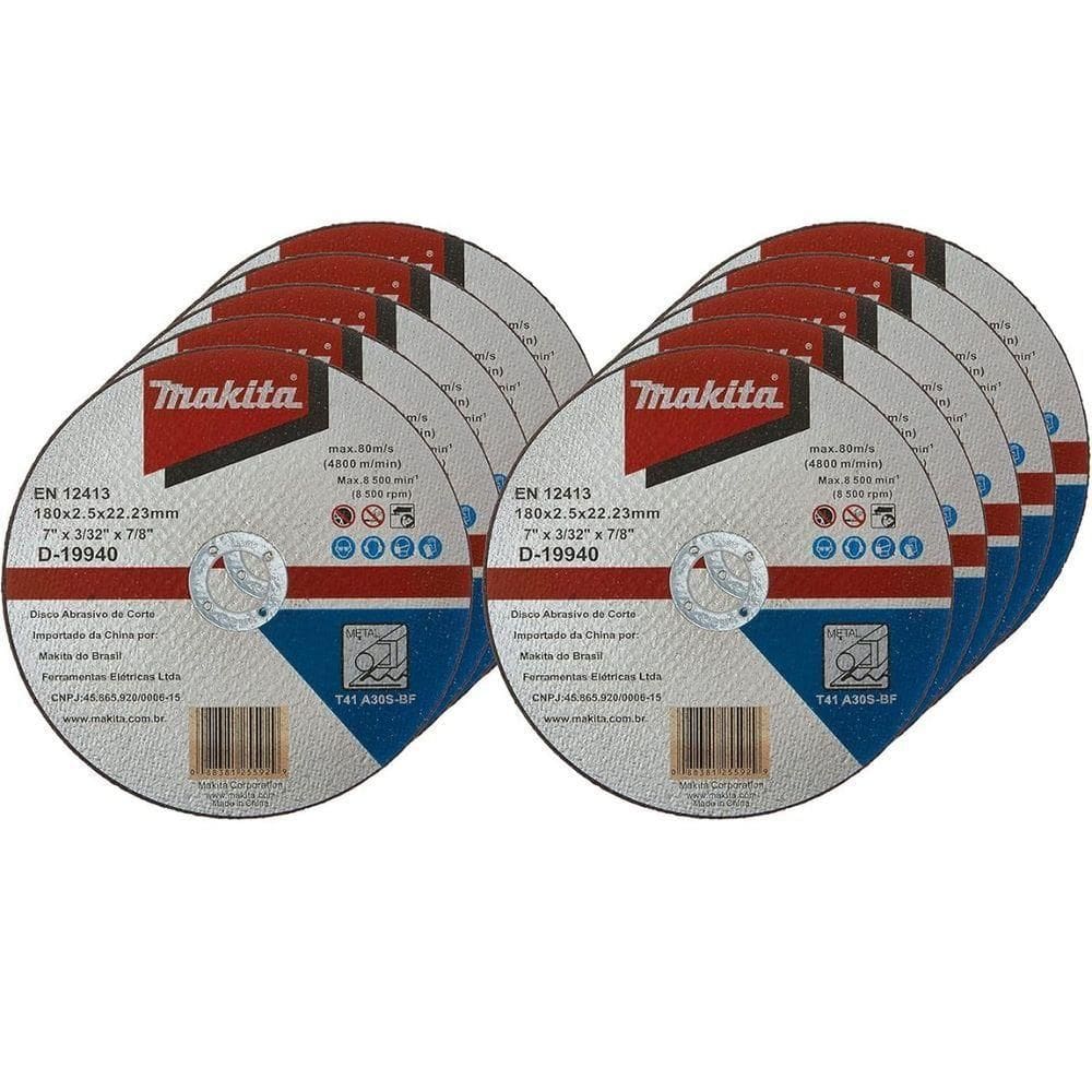 Disco De Corte Abrasivo 180 X 2,5 X 22,23 Mm D-19940-10 Makita