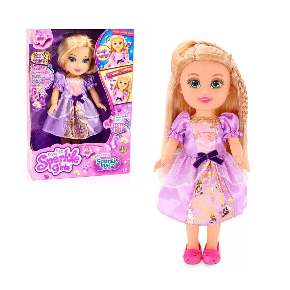 Brinquedo Boneca Sparkle Girlz Cante Comigo Com 4 Musicas