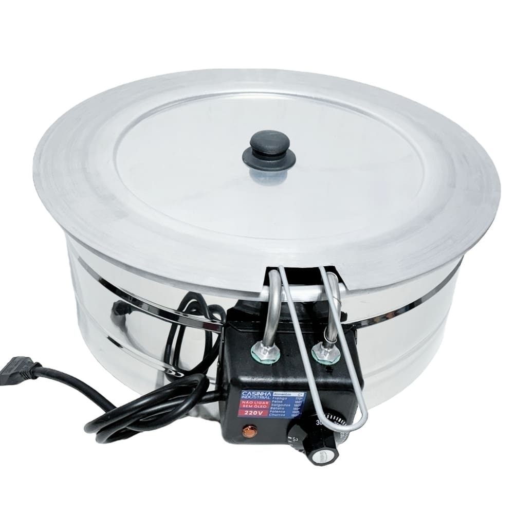 Fritadeira Elétrica Industrial Tacho 10L Com Tampa 220V