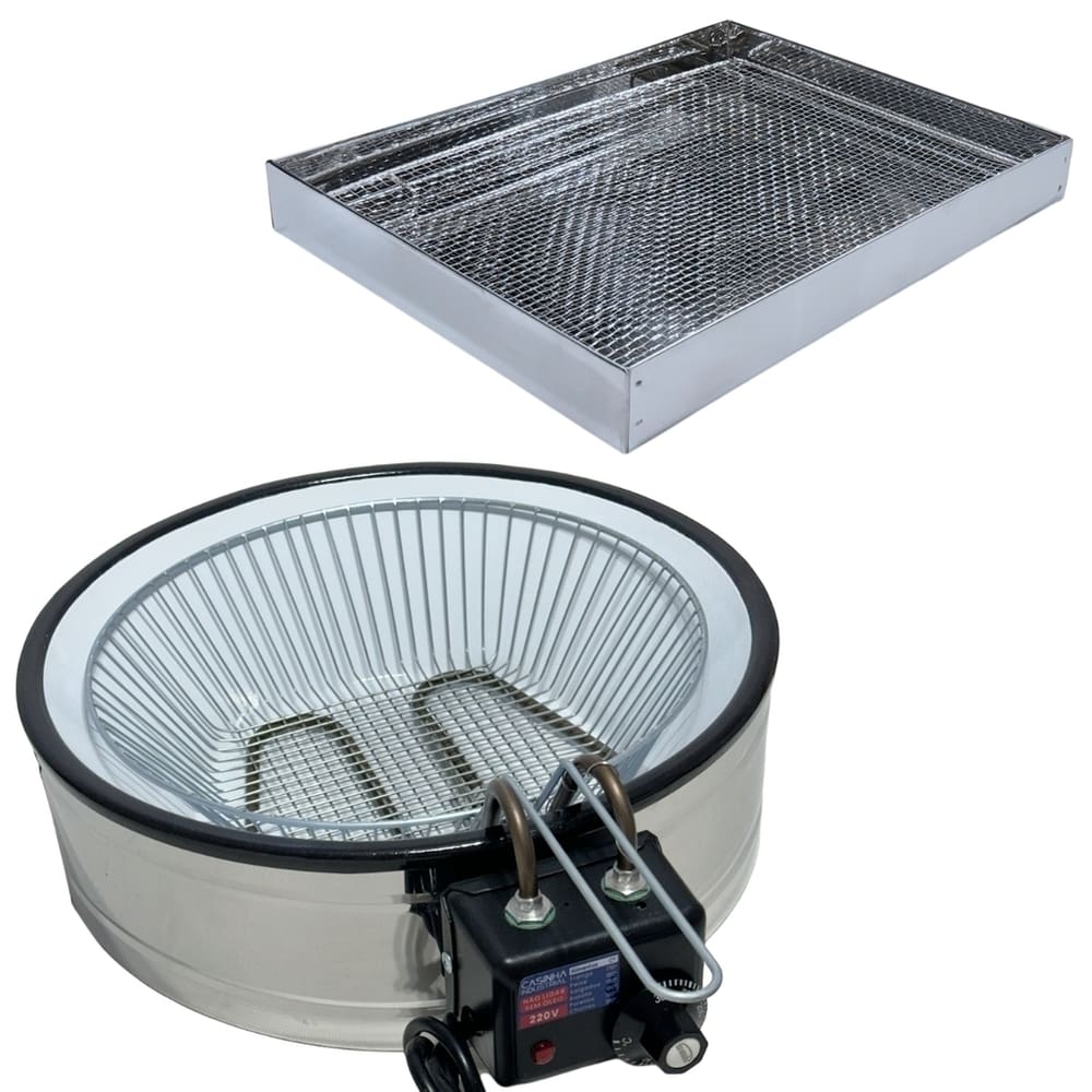Fritadeira Elétrica Industrial Tacho 7L Esmaltado E Escorredor G 220V