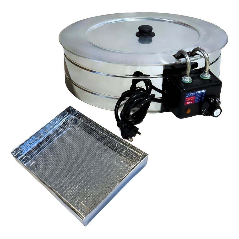 Fritadeira Elétrica Industrial Tacho 7L Com Tampa E Escorredor M 110V