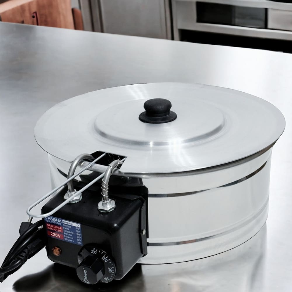 Fritadeira Elétrica Industrial Tacho 5L Com Tampa 110V