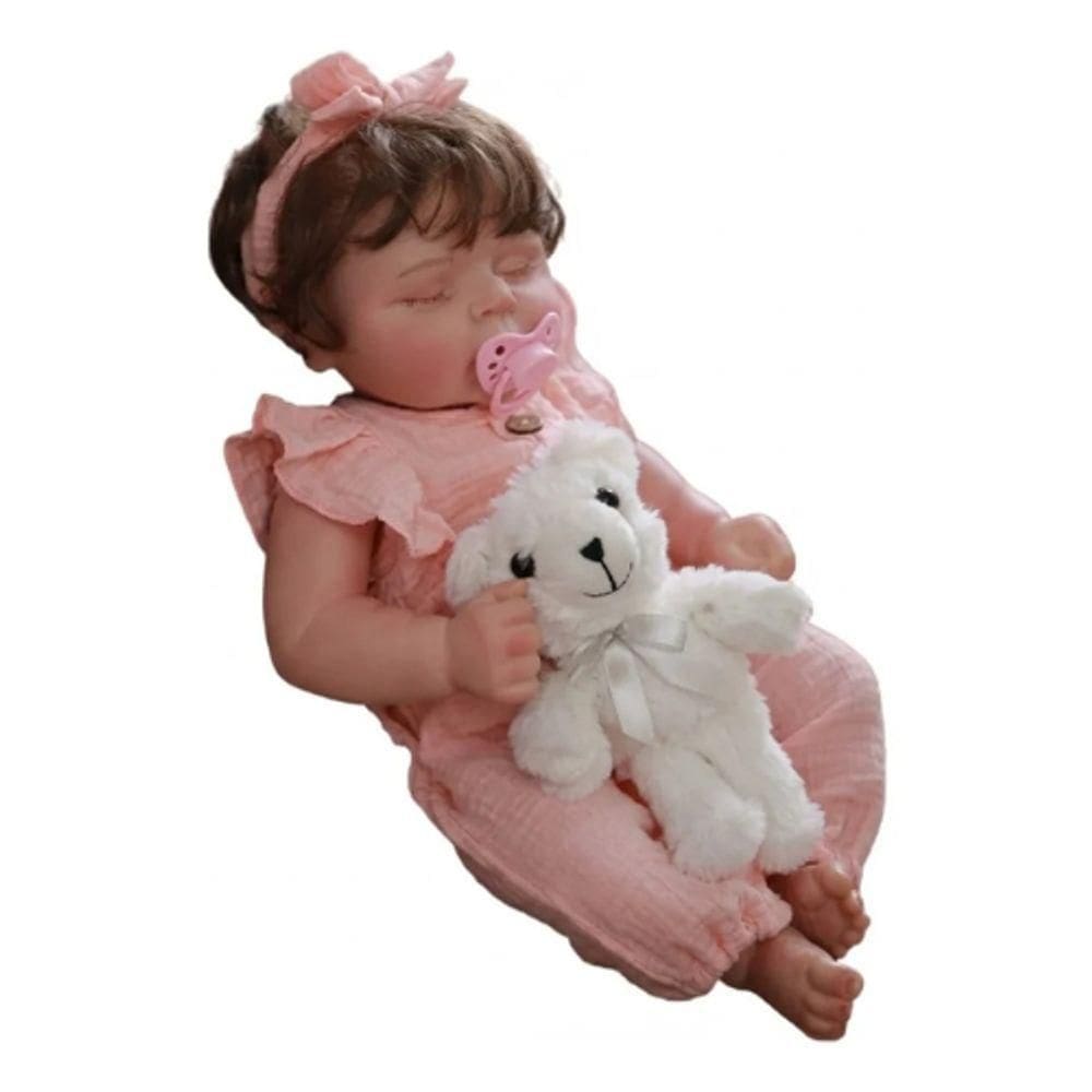 Bebê Reborn Menina, Fofa, Super Realista, Corpo De Pano, Cabelo Implantado Fio A Fio