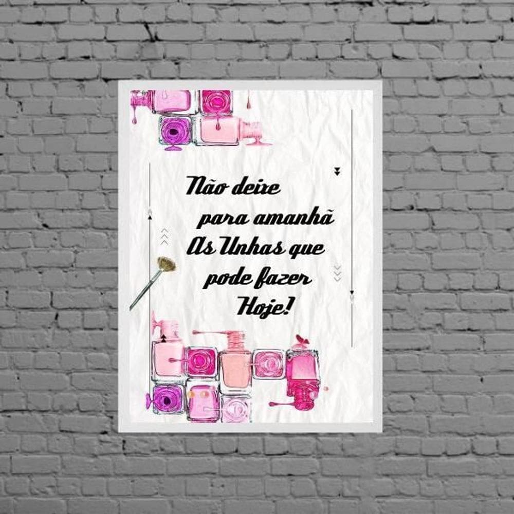 Quadro Manicure Não Deixe Para Amanhã 33X24Cm - Com Vidro