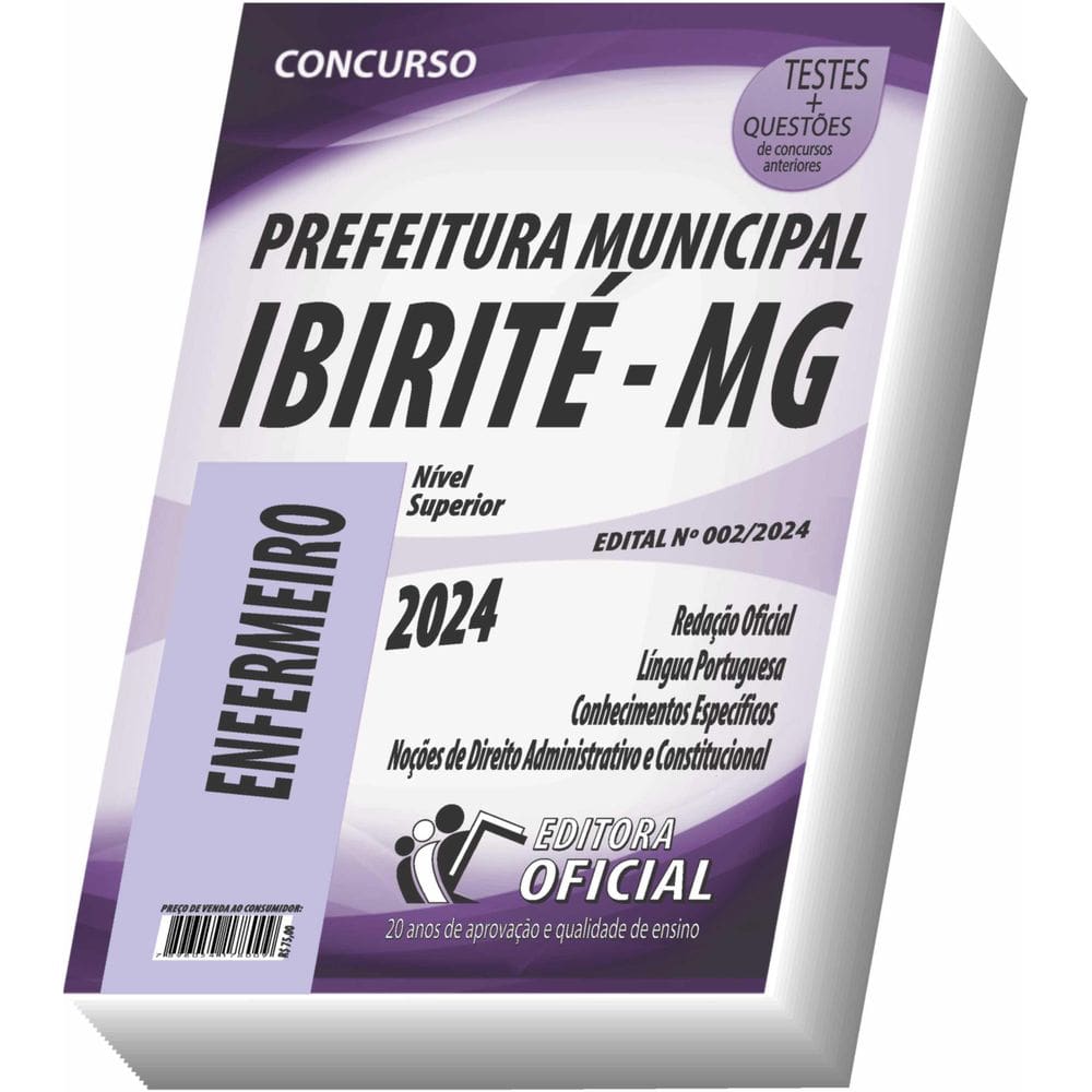 Apostila Prefeitura De Ibirité - Mg - Enfermeiro