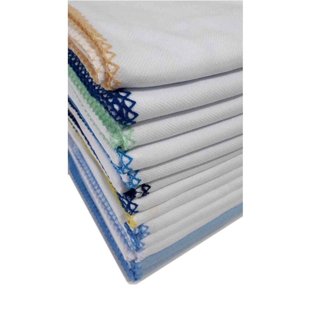 5 Cueiro Para Bebê Flanelado Liso 80X80 Com Crochê Masculino