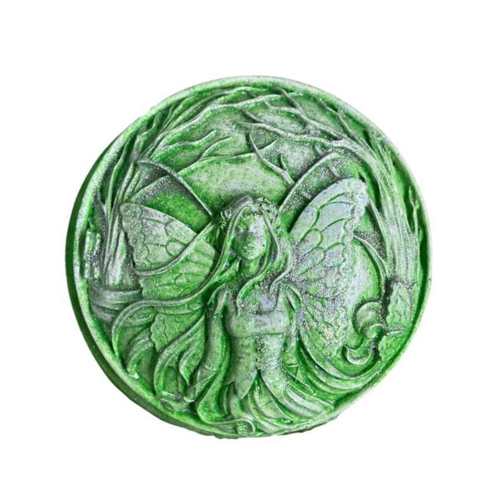 Porta Joias Fada Verde 9 Cm Em Resina