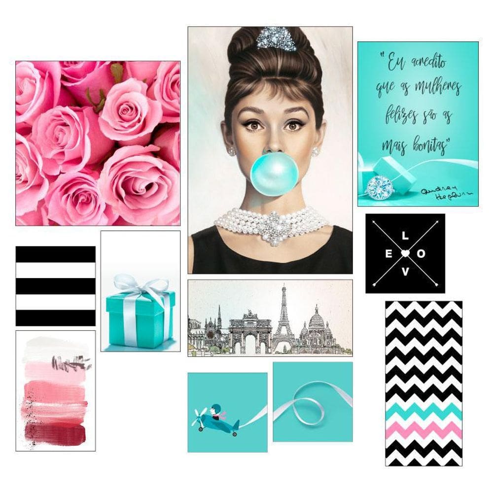 Kit Placas Decorativas Artes Geométricas 11 Uni.