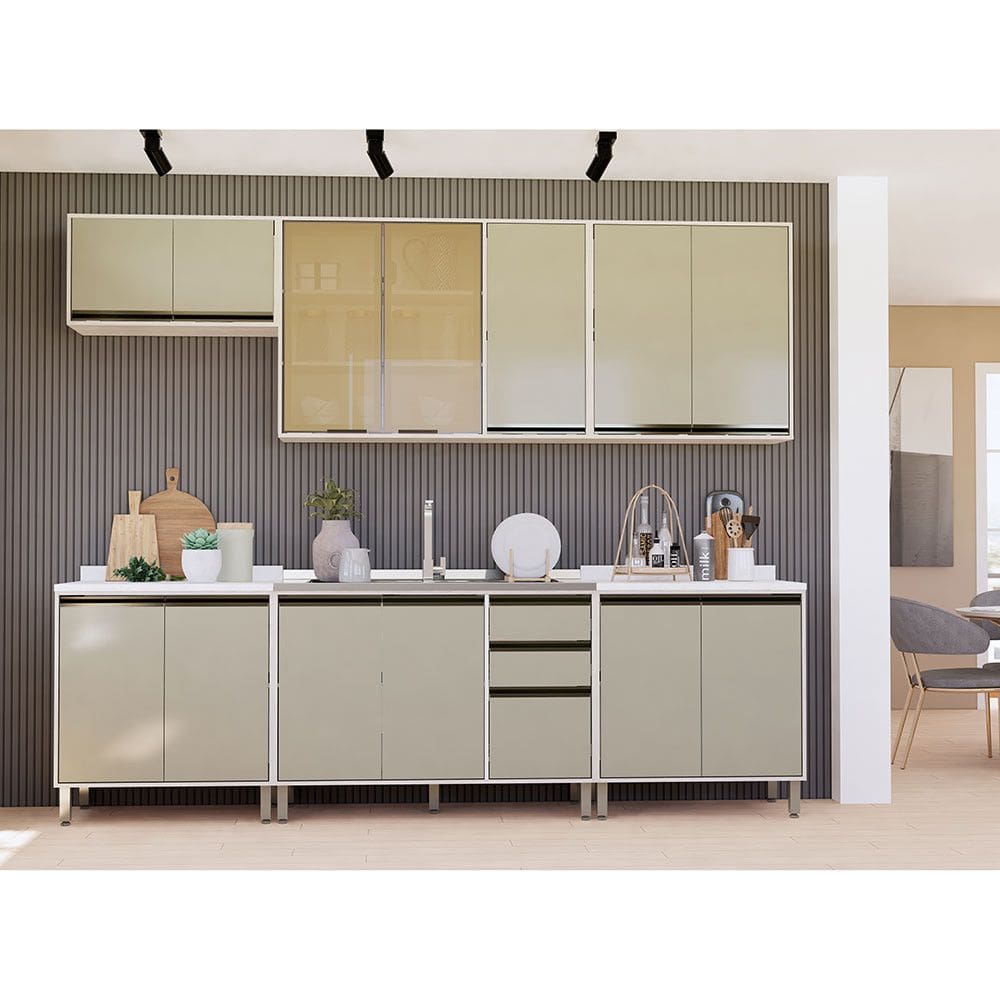 Cozinha Modulada Compacta 5 Pecas sem Tampo Linea Luciane Moveis