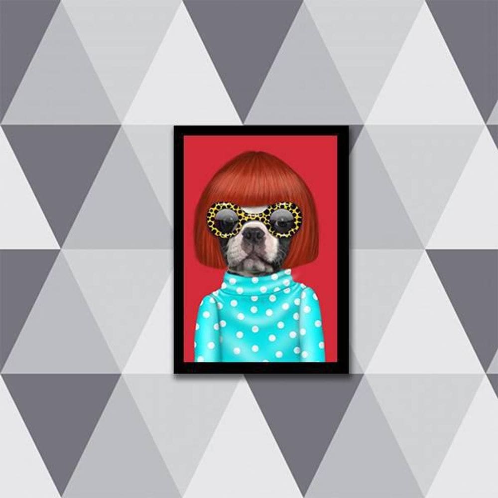 Quadro Dog A La Rita Lee 24X18Cm