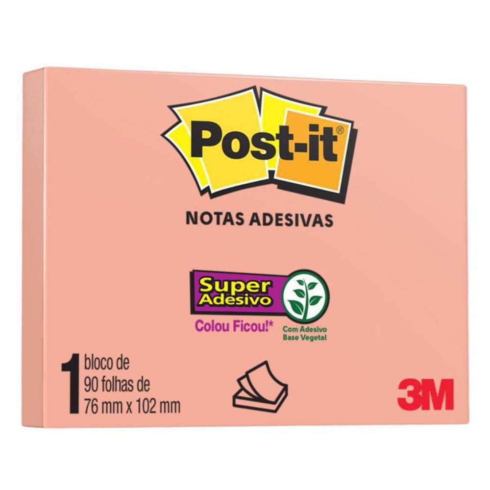 Bloco Post-It® 3M 76x102mm Damasco 90 Fls