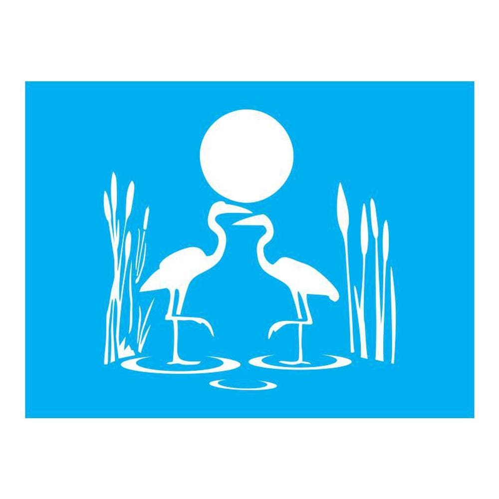 Stencil Tamako Garça - 15X20Cm - Ref A2578