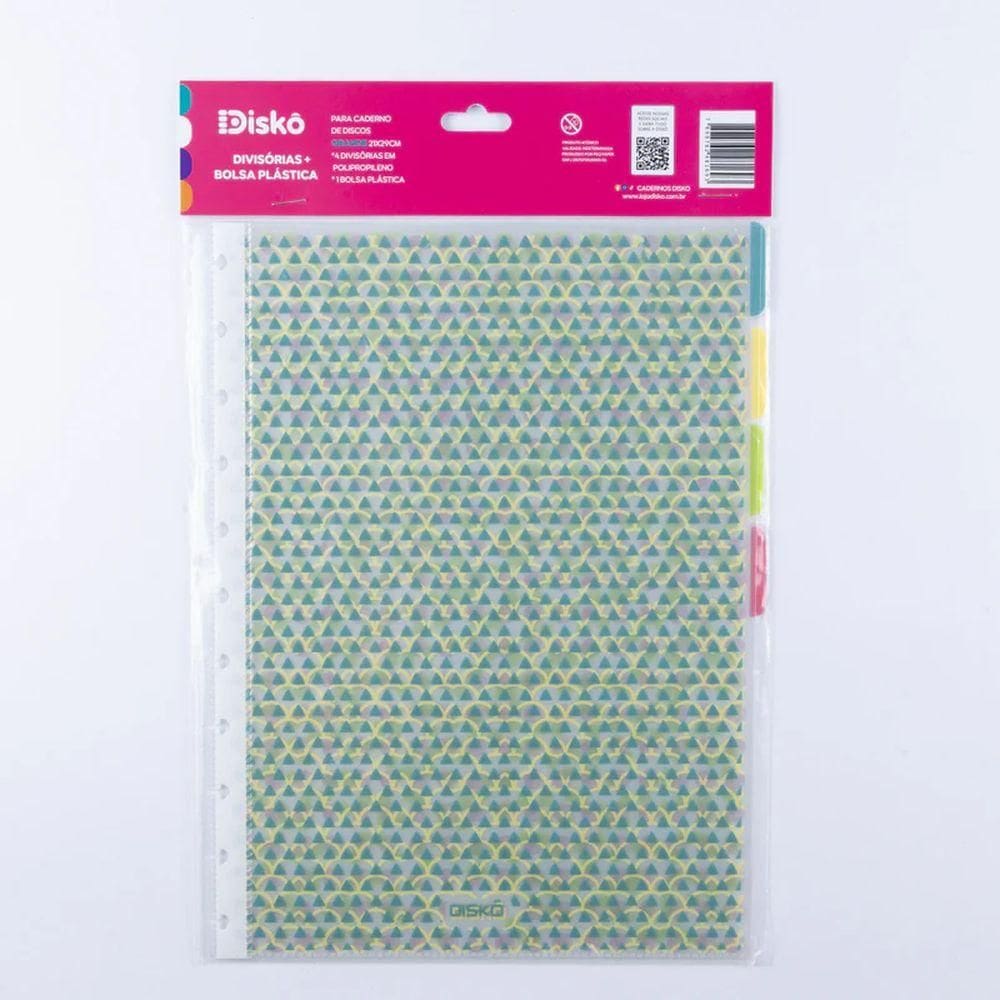Divisórias Geométricas P/Caderno de Disco M CS22C036 - Diskô